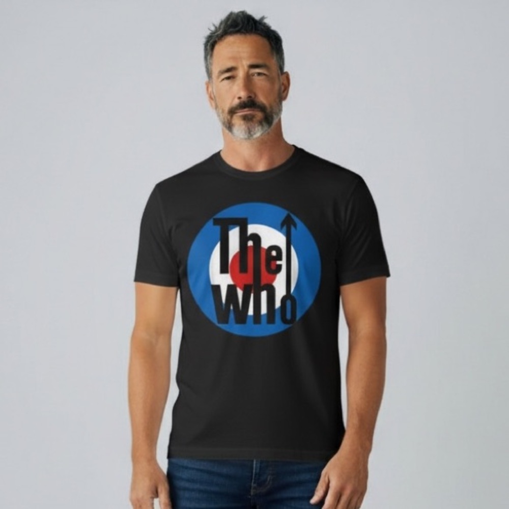 The Who Target Logo Graphic T Shirt Black NWT Unisex Size Large